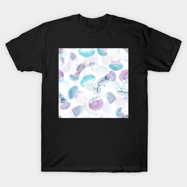 Floating Jellies Gelatinous White T-Shirt by MSBoydston